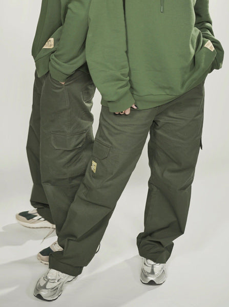 Olive Green Cargo Pants Peach by Vishnu